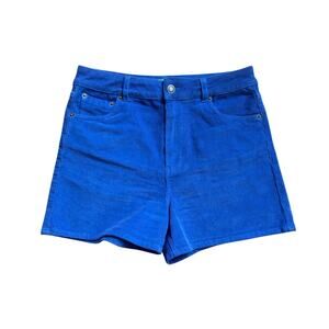 Quiksilver Corduroy Skate Shorts in Bright Blue Size 28 Classic